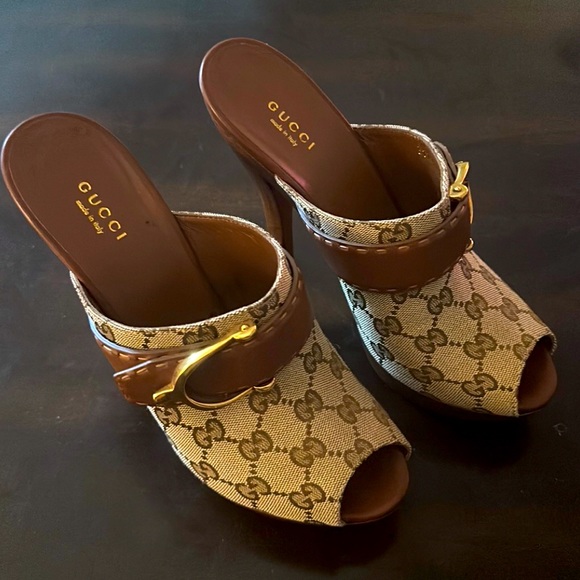 Gucci Shoes - Gucci Classic Open Toe Heels-Never Worn!